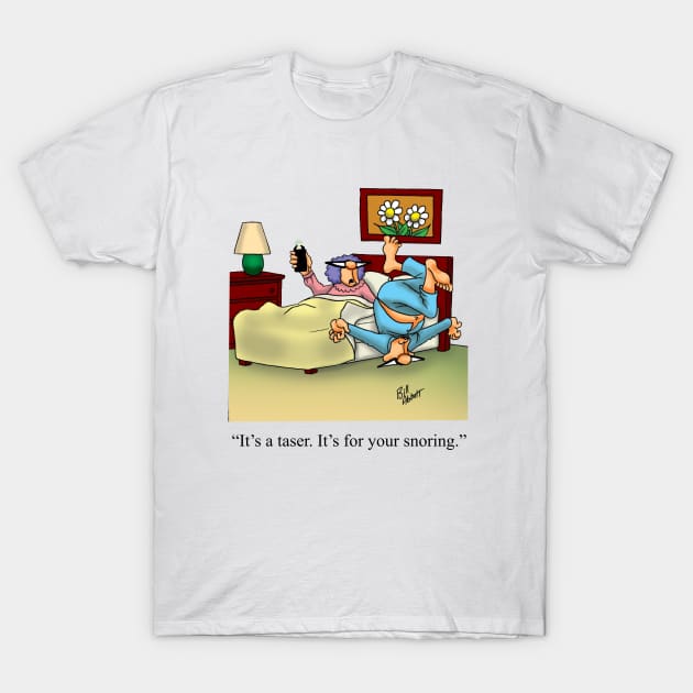 Funny Spectickles Snoring Humor T-Shirt by abbottcartoons